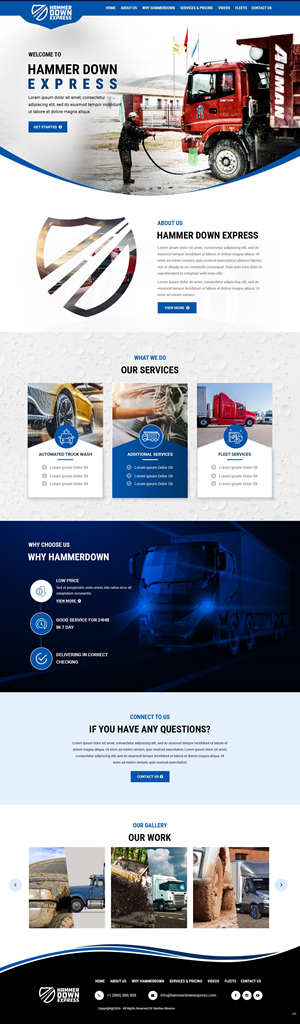 Web Design by pb for Hammerdown Express Wash  | Design: #33033102