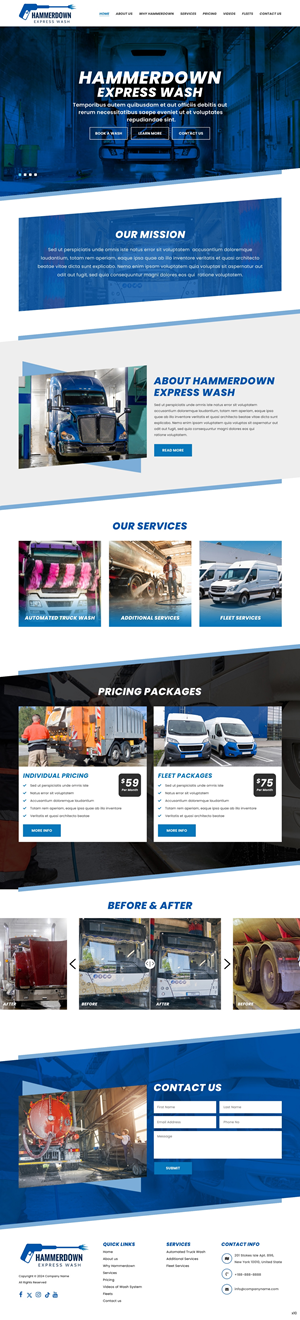 Web Design by pb for Hammerdown Express Wash  | Design: #33033105