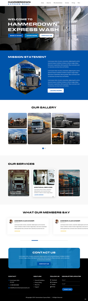 Web Design by pb for Hammerdown Express Wash  | Design: #33038970