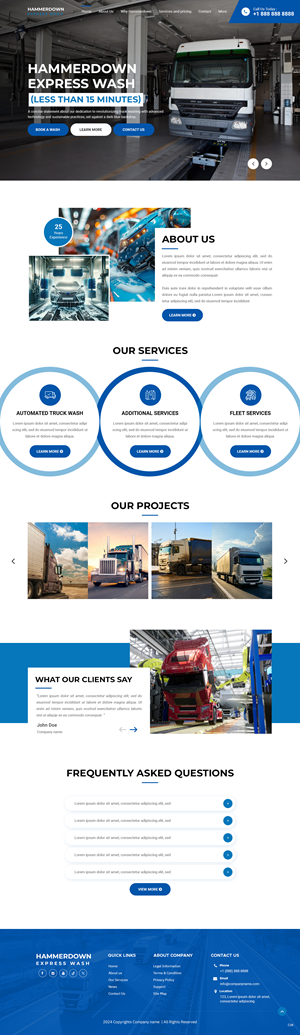 Web Design by pb for Hammerdown Express Wash  | Design: #33038972