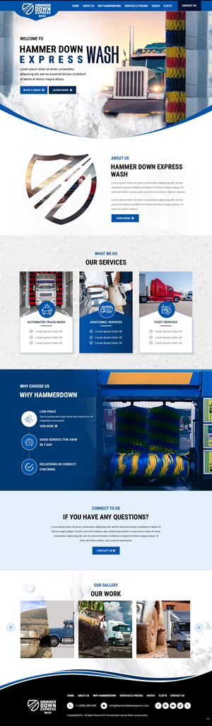 Web Design by pb for Hammerdown Express Wash  | Design: #33038979