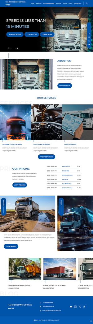 Web Design by pb for Hammerdown Express Wash  | Design: #33038980
