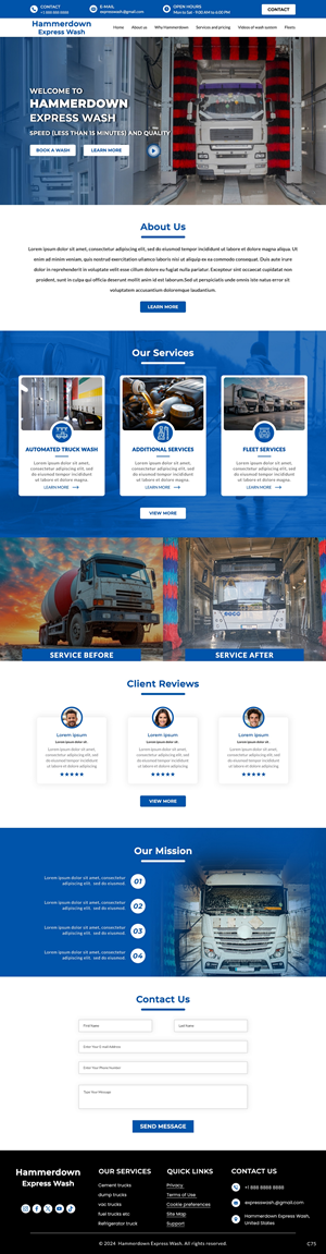 Web Design by pb for Hammerdown Express Wash  | Design: #33038986