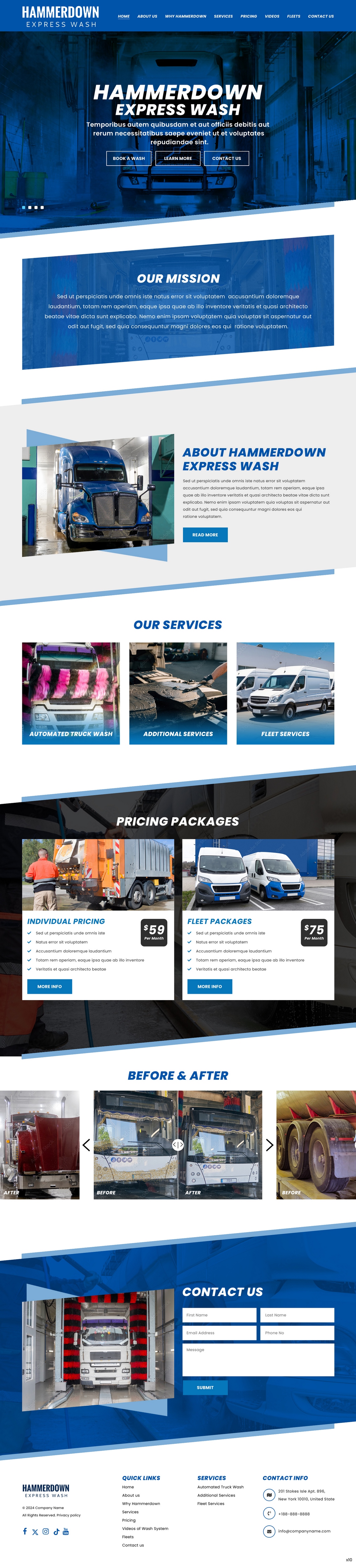 Web Design by pb for Hammerdown Express Wash  | Design: #33038989