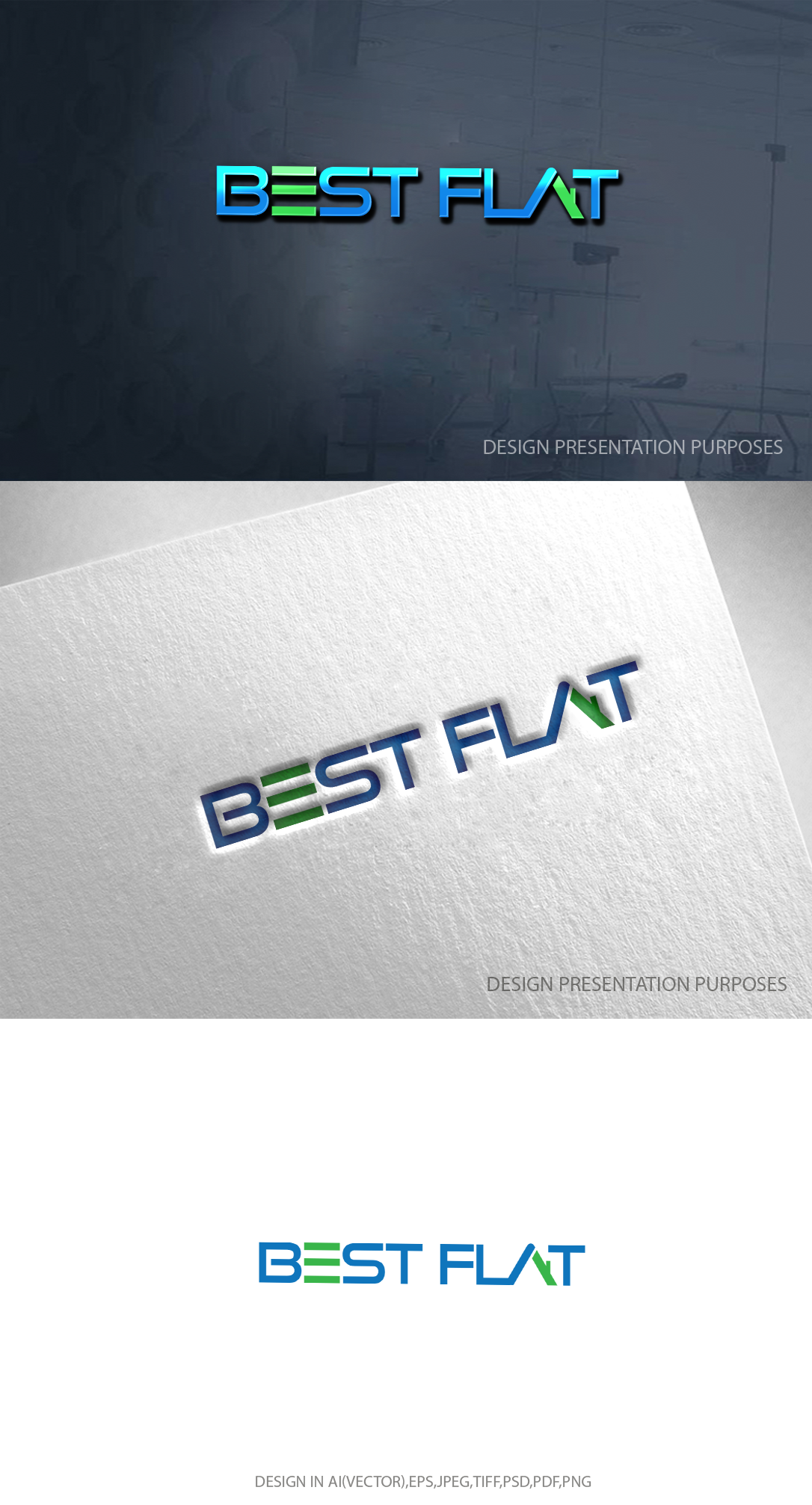 Logo Design by zebronicgraphic for Best Flat | Design #33036977