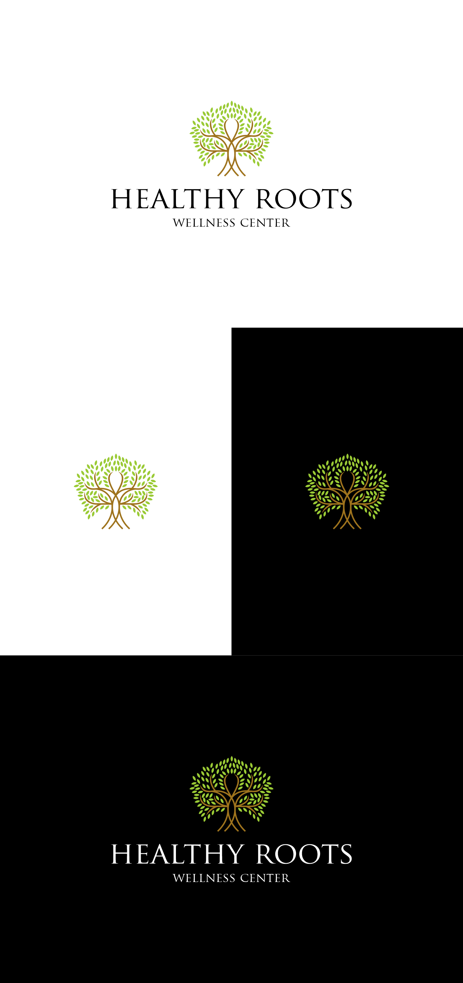 Logo Design by creative logo 2 for Healthy Roots Wellness Center | Design #33034732