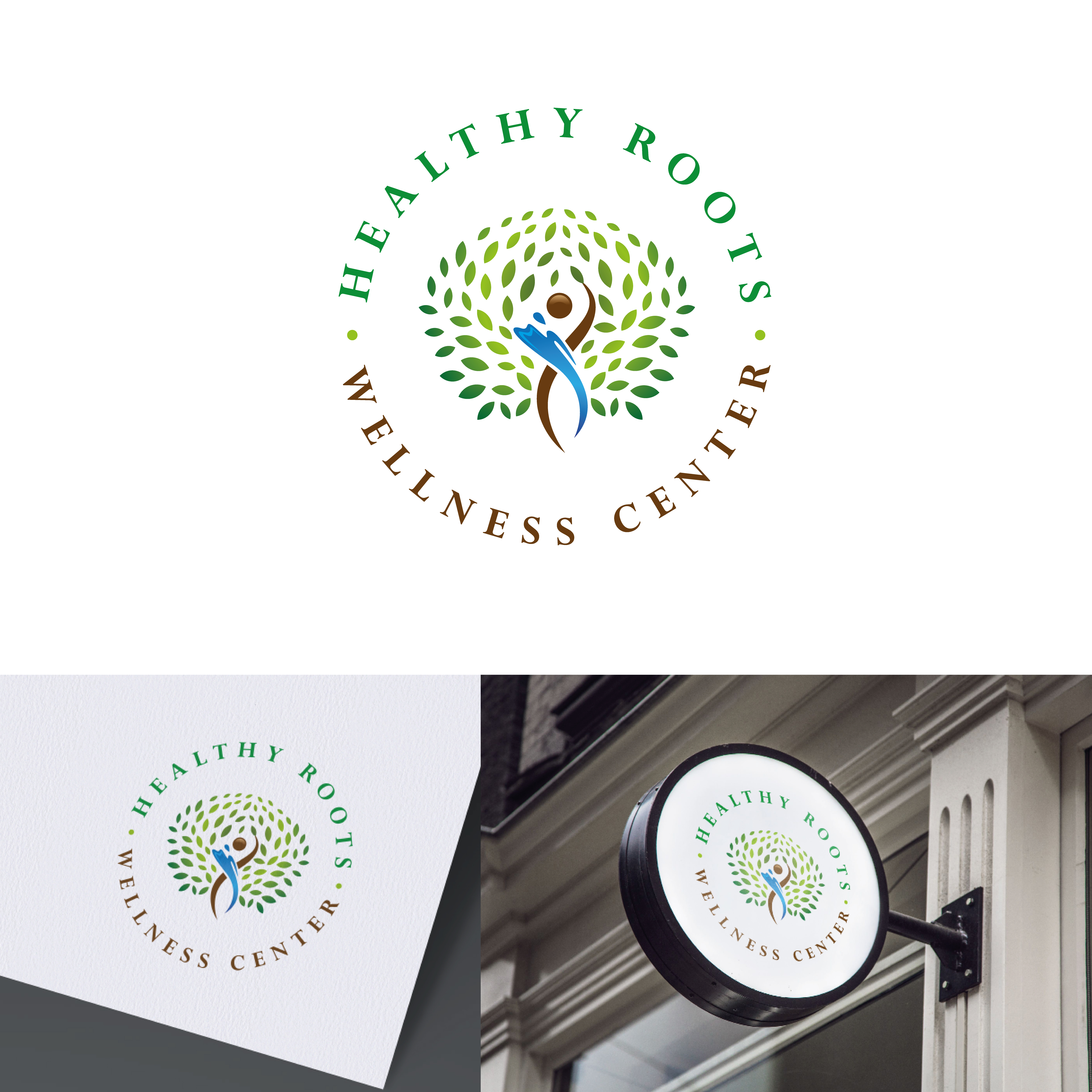 Logo Design by AbhishekkM'24 for Healthy Roots Wellness Center | Design #33040042