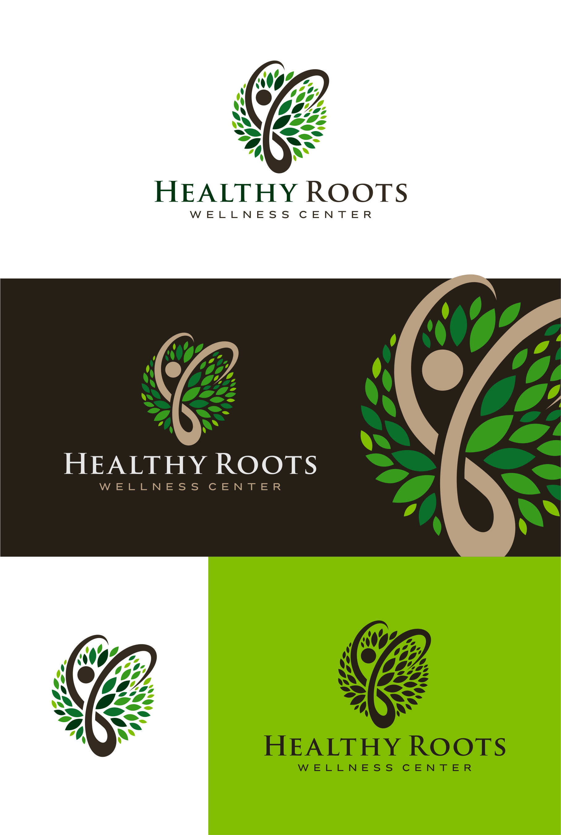 Logo-Design von artswolf für Healthy Roots Wellness Center | Design #33068194