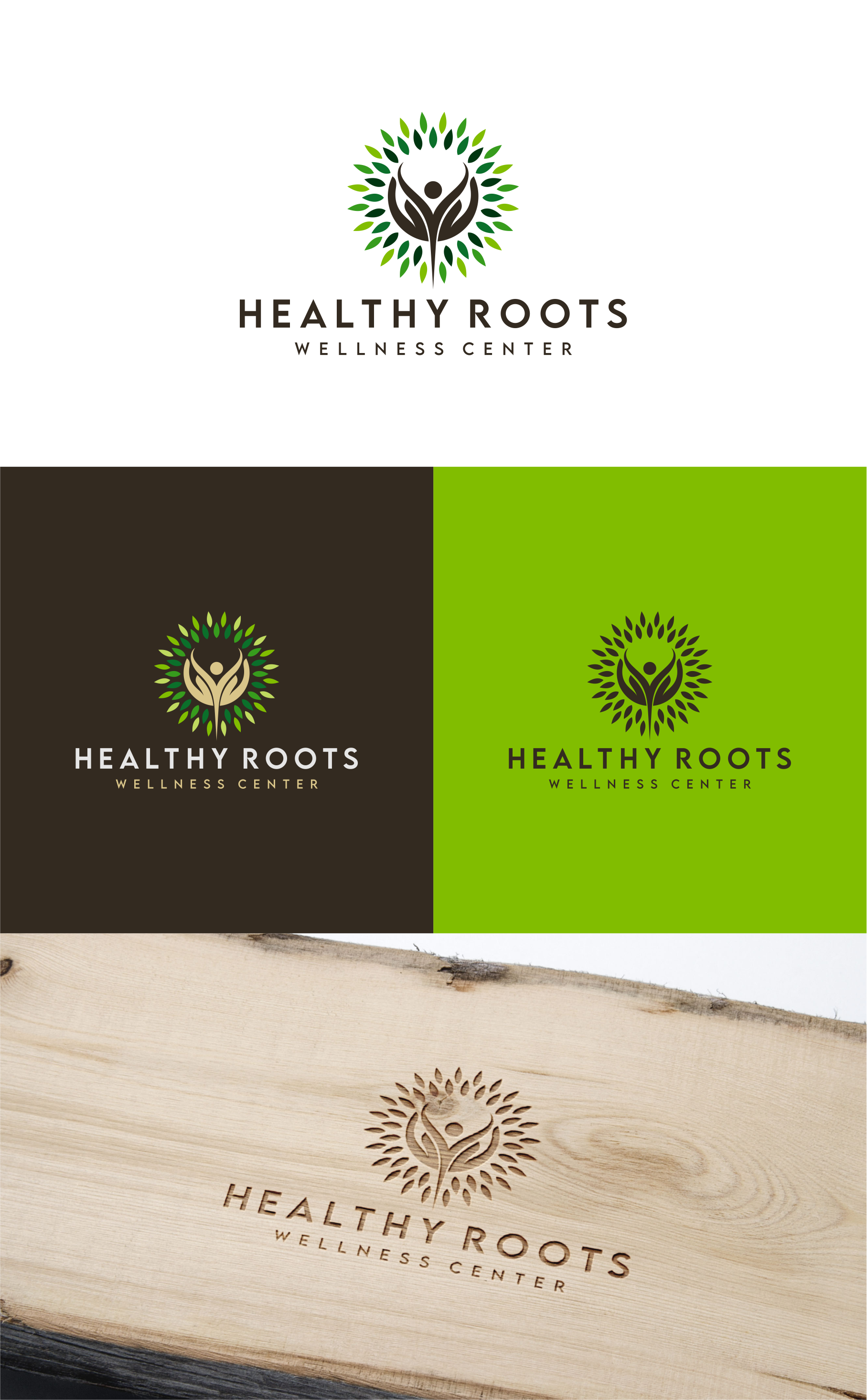 Diseño de Logo por artswolf para Healthy Roots Wellness Center | Diseño #33068308