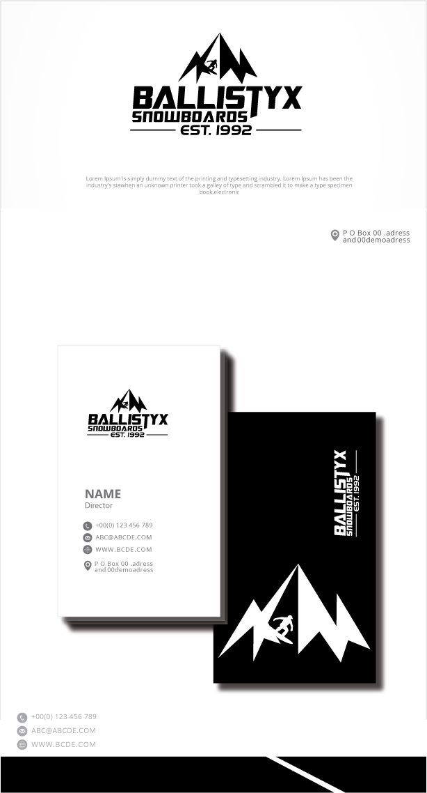 Logo Design by zebronicgraphic for Ballistyx Snowboard | Design #33037113