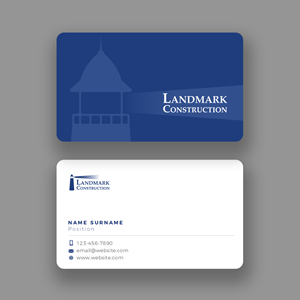 Business Card Design by Andrés Sebastián for Landmark Construction | Design #33044498