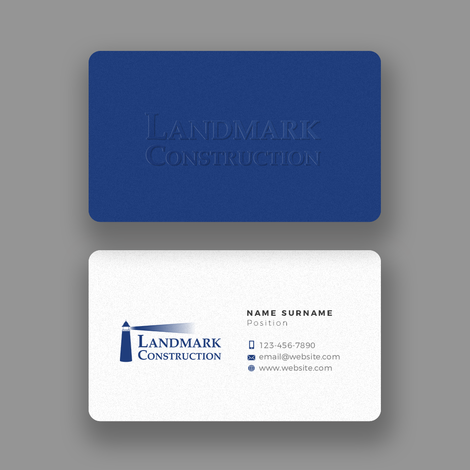 Business Card Design by Andrés Sebastián for Landmark Construction | Design #33044630