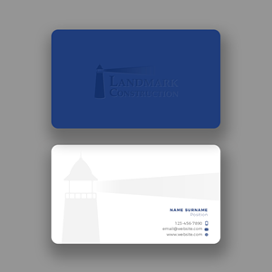 Business Card Design by Andrés Sebastián for Landmark Construction | Design: #33044818
