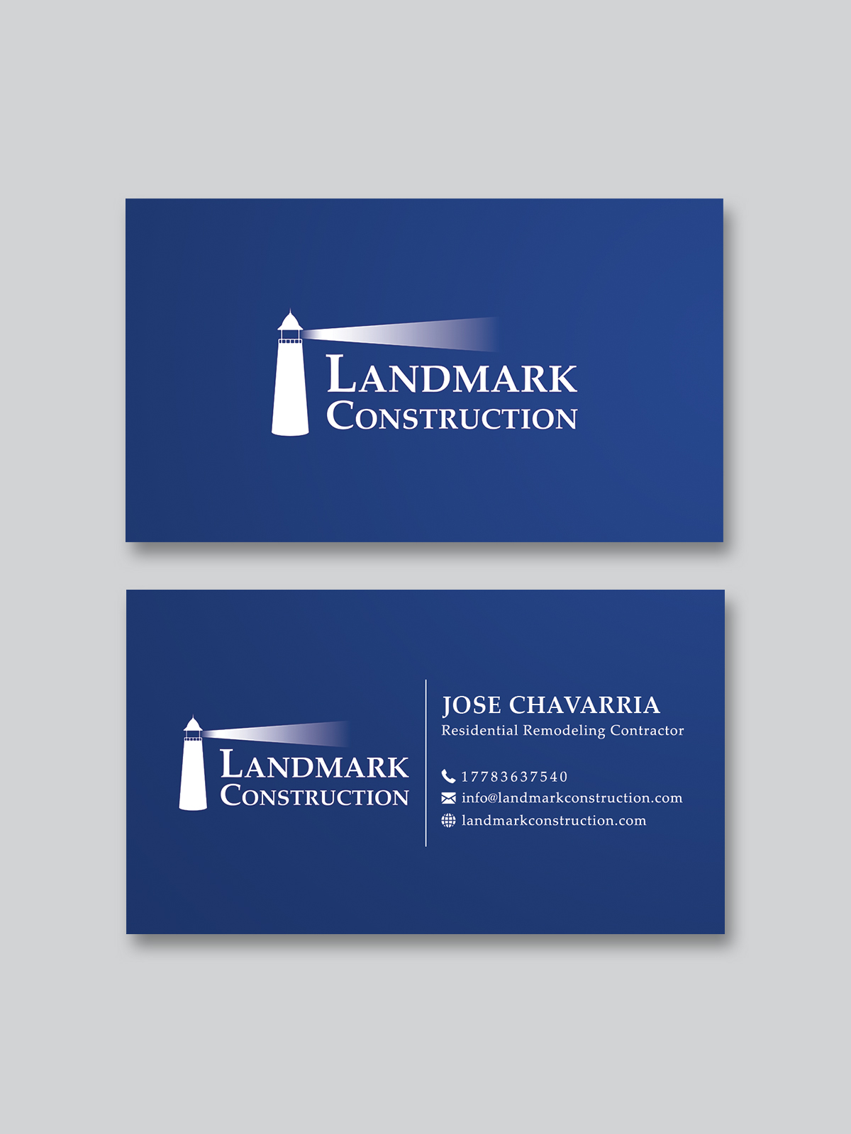 Design de Carte de Visite par Creative Moon Design pour Landmark Construction | Design #33047403