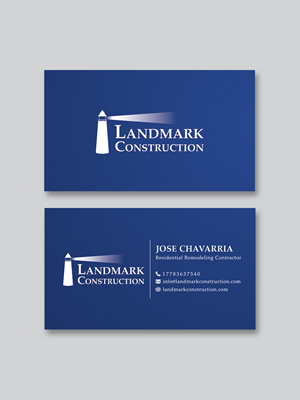 Diseño de Tarjeta de Presentación por Creative Moon Design para Landmark Construction | Diseño: #33047403