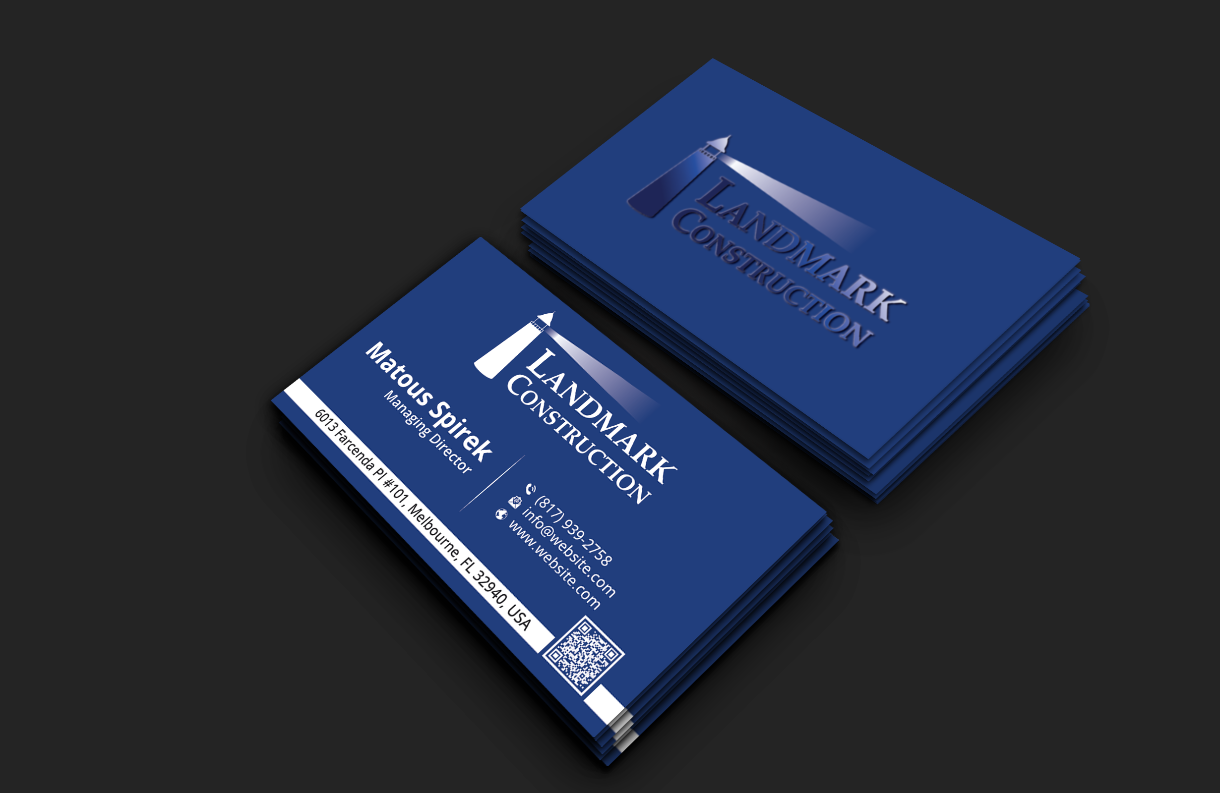Business Card Design by DesignerShahadat for Landmark Construction | Design #33048926