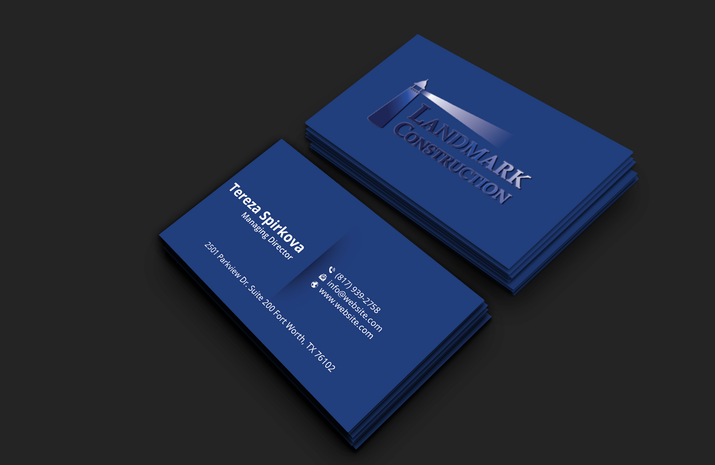 Business Card Design by DesignerShahadat for Landmark Construction | Design #33048929