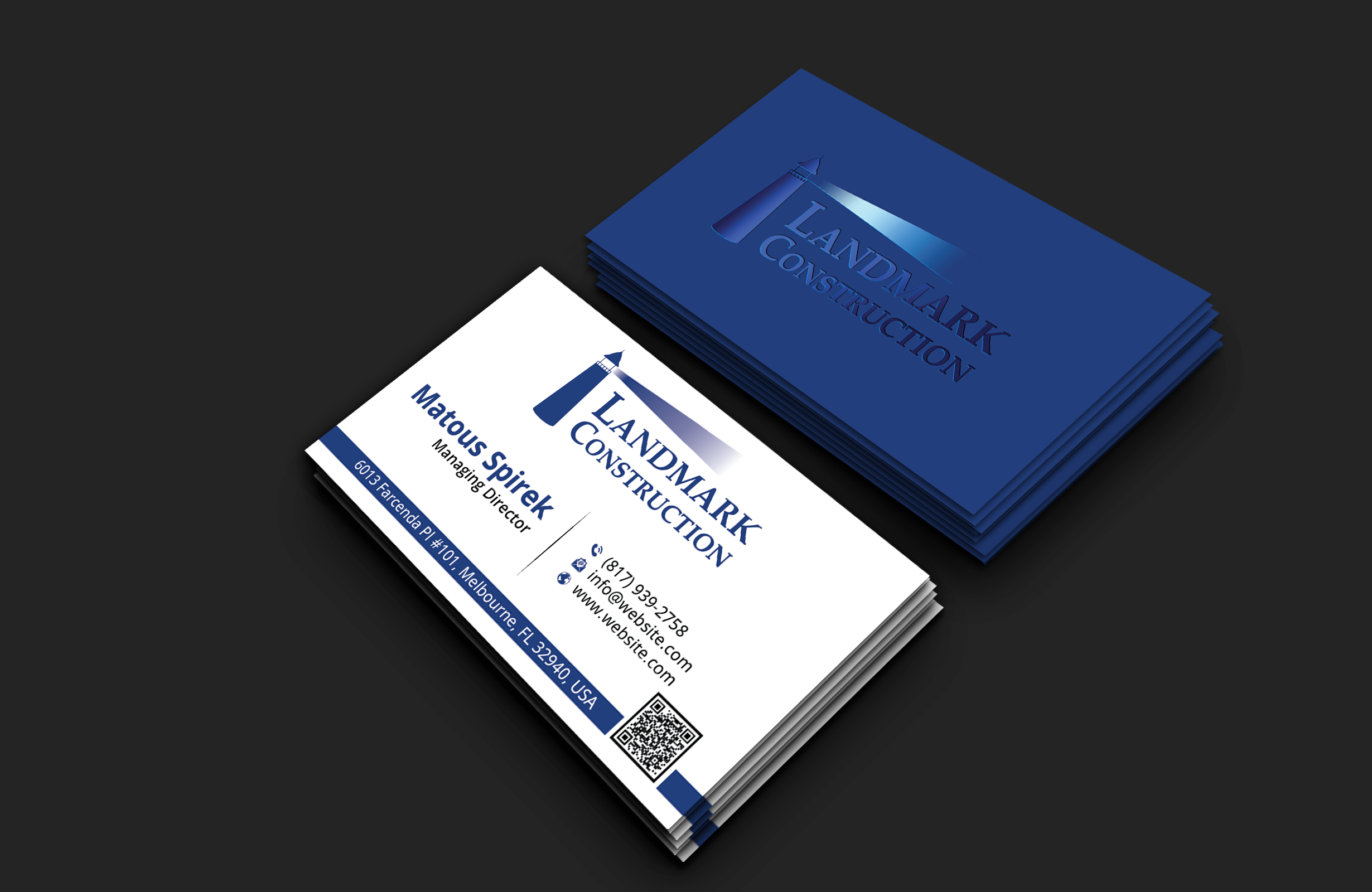 Business Card Design by DesignerShahadat for Landmark Construction | Design #33048937