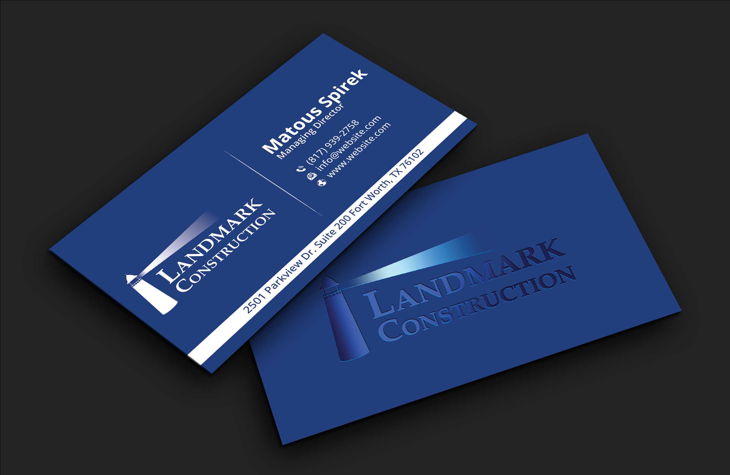 Business Card Design by DesignerShahadat for Landmark Construction | Design #33048938