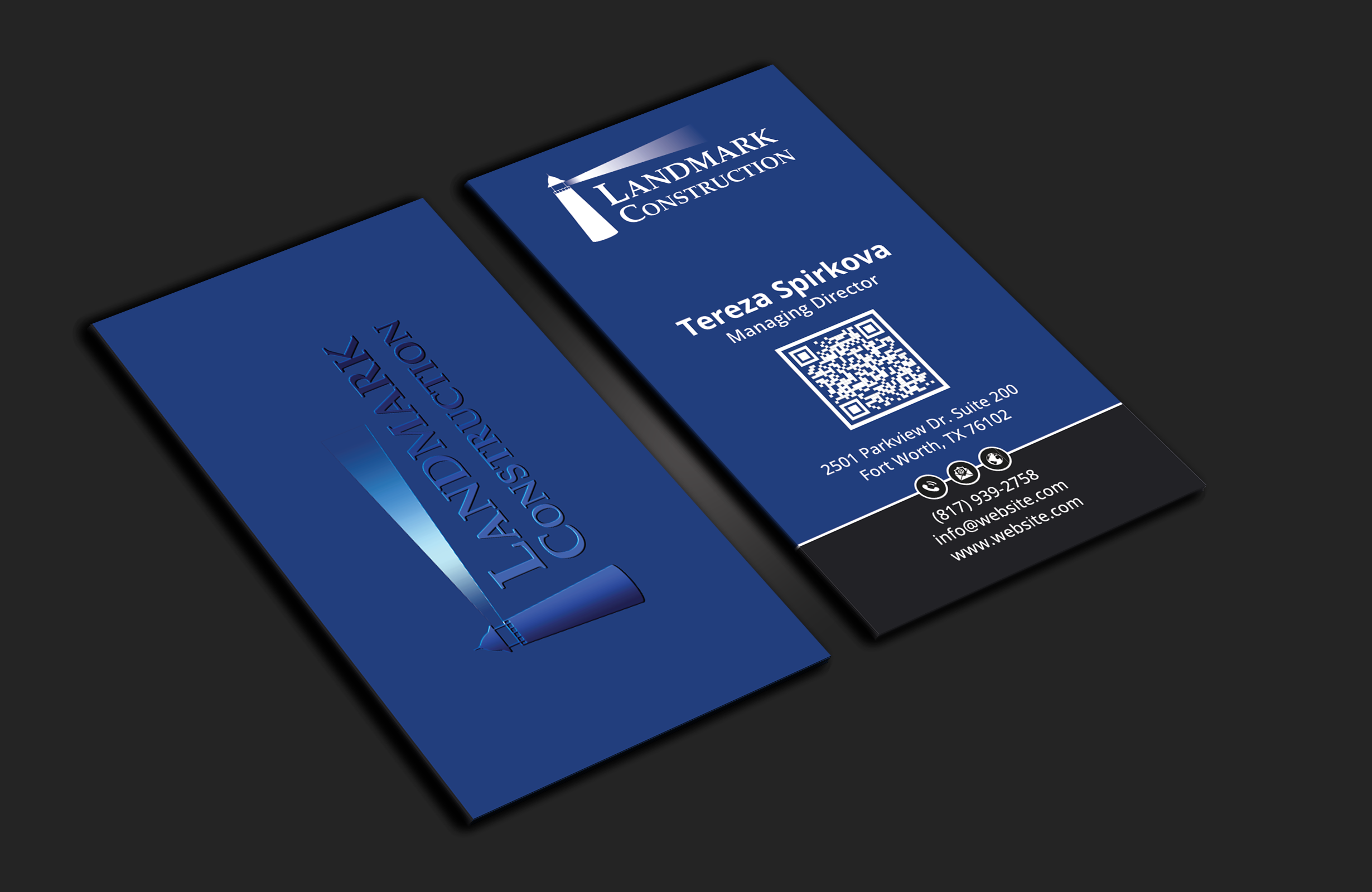 Business Card Design by DesignerShahadat for Landmark Construction | Design #33049599