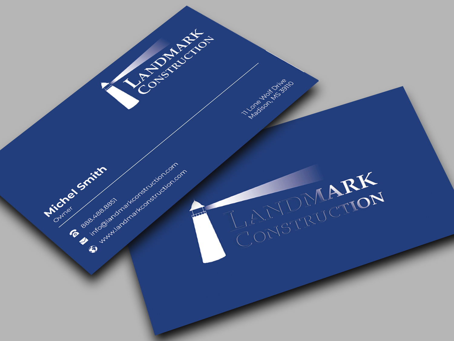 Design de Carte de Visite par Innovative Graphix pour Landmark Construction | Design #33047933