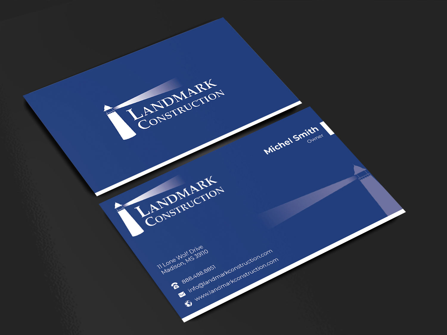 Diseño de Tarjeta de Presentación por Innovative Graphix para Landmark Construction | Diseño #33048048