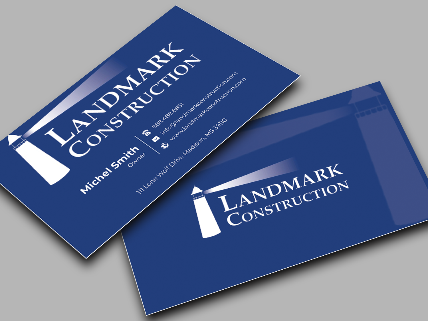 Diseño de Tarjeta de Presentación por Innovative Graphix para Landmark Construction | Diseño #33048648