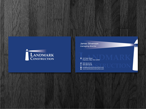 Business Card Design by Atvento Graphics for Landmark Construction | Design: #33048797