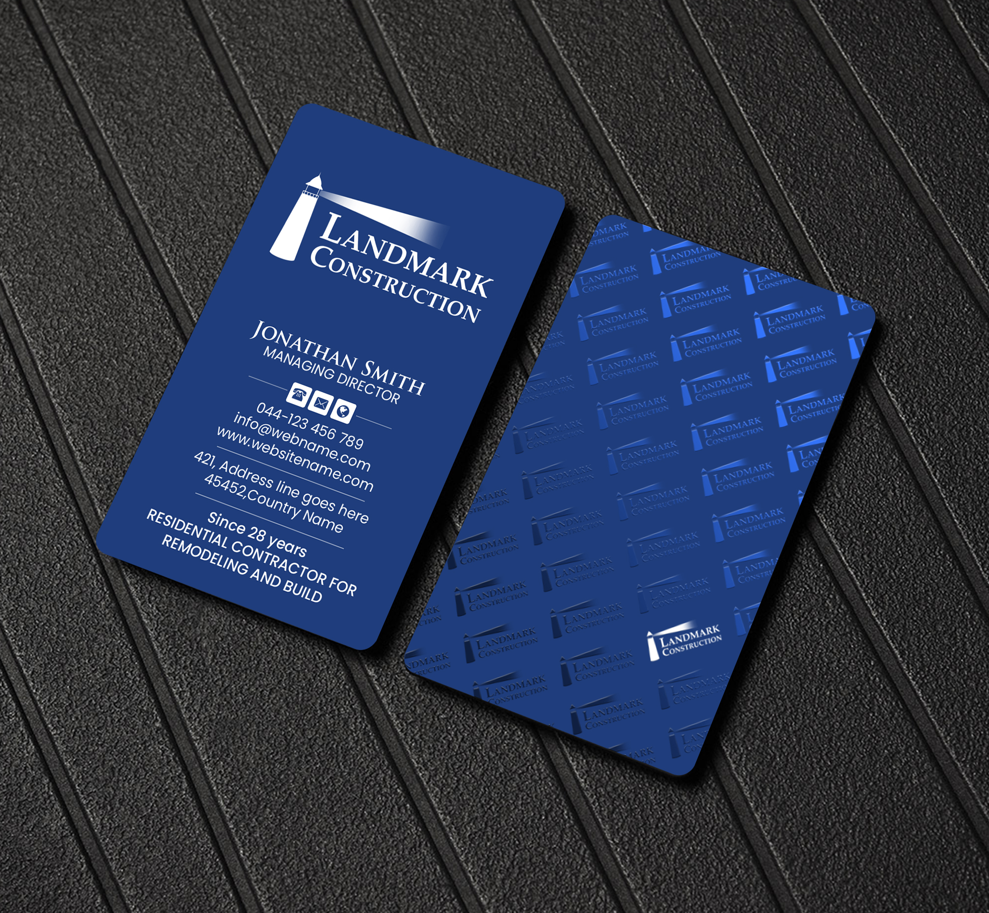 Business Card Design by Creations Box 2015 for Landmark Construction | Design #33043061