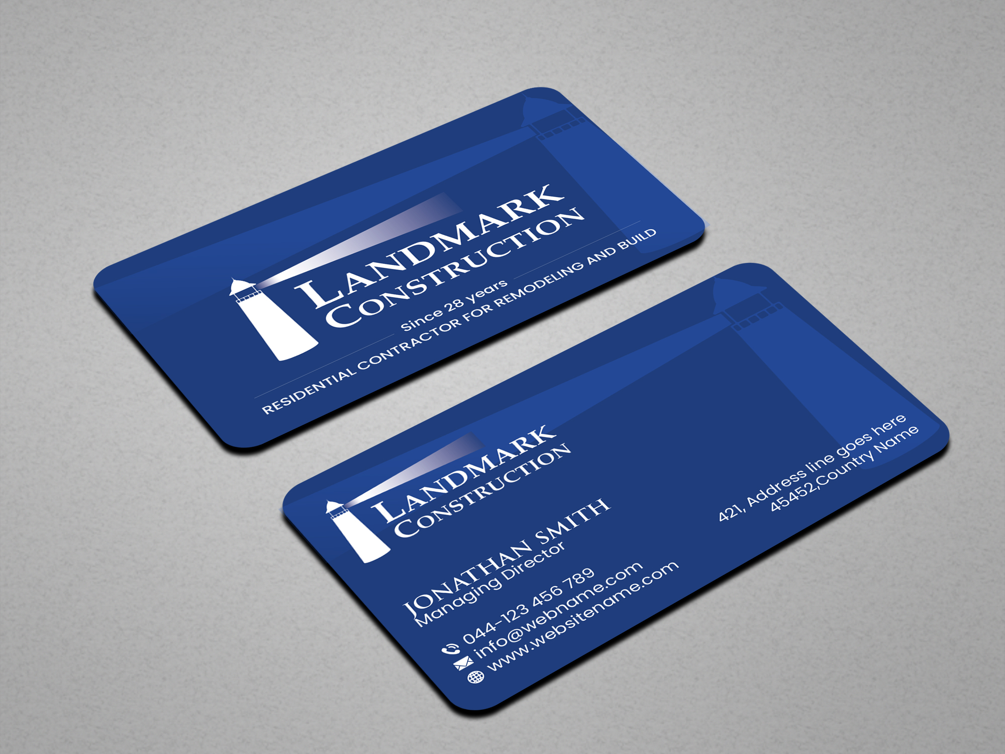 Business Card Design by Creations Box 2015 for Landmark Construction | Design #33043065