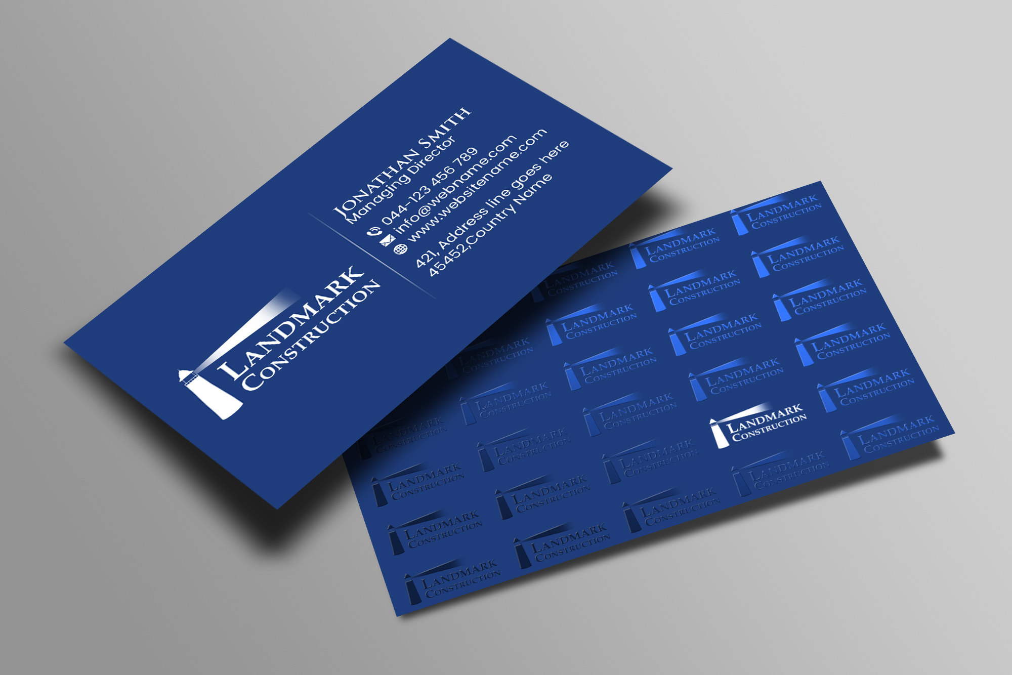 Business Card Design by Creations Box 2015 for Landmark Construction | Design #33043082