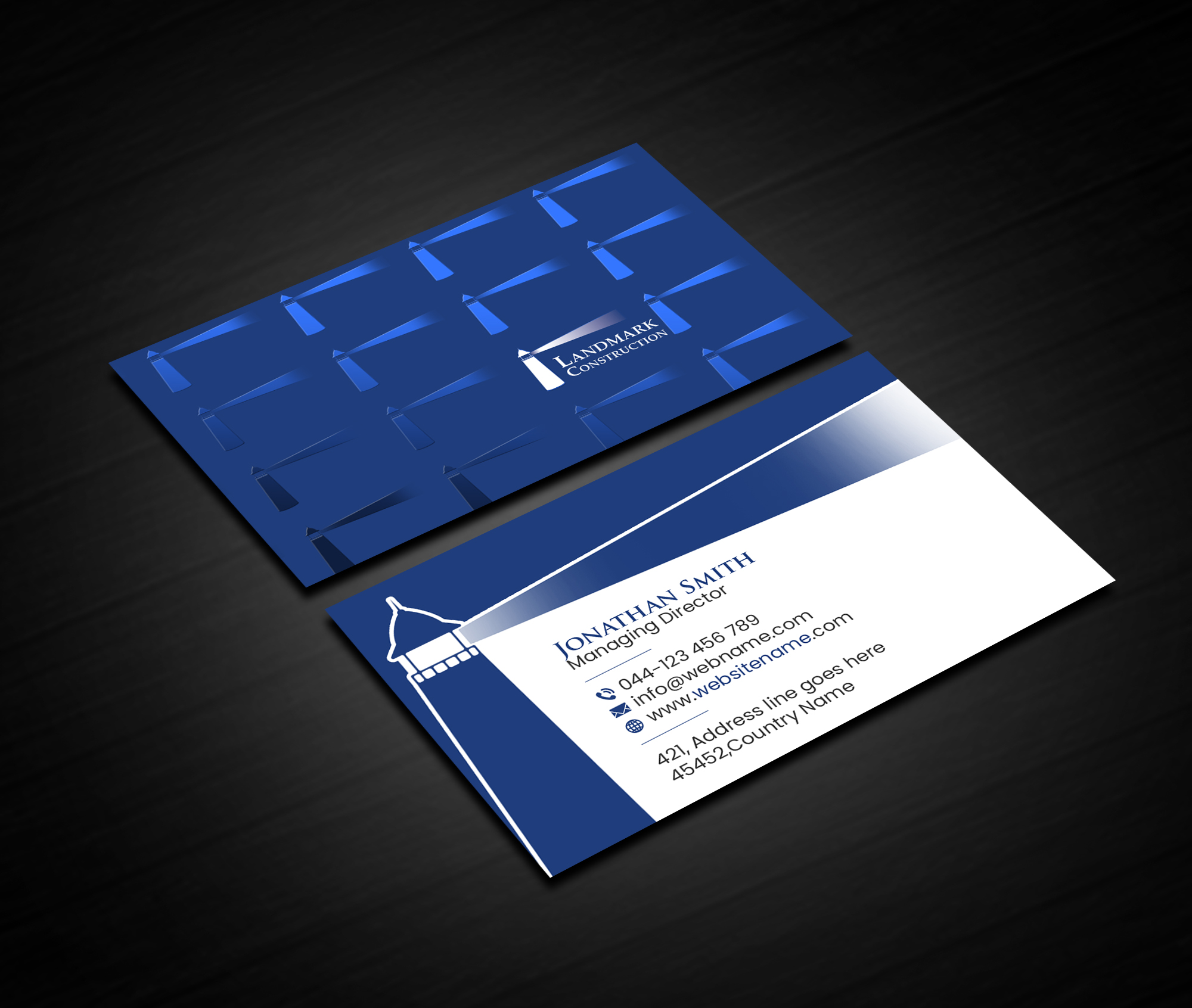 Business Card Design by Creations Box 2015 for Landmark Construction | Design #33043180