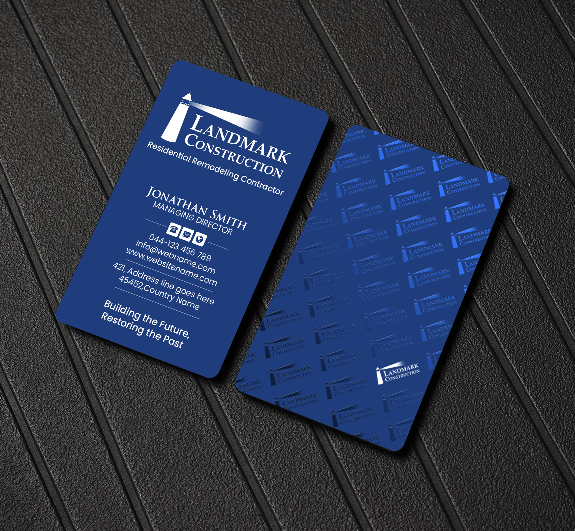 Design de Carte de Visite par Creations Box 2015 pour Landmark Construction | Design #33049414