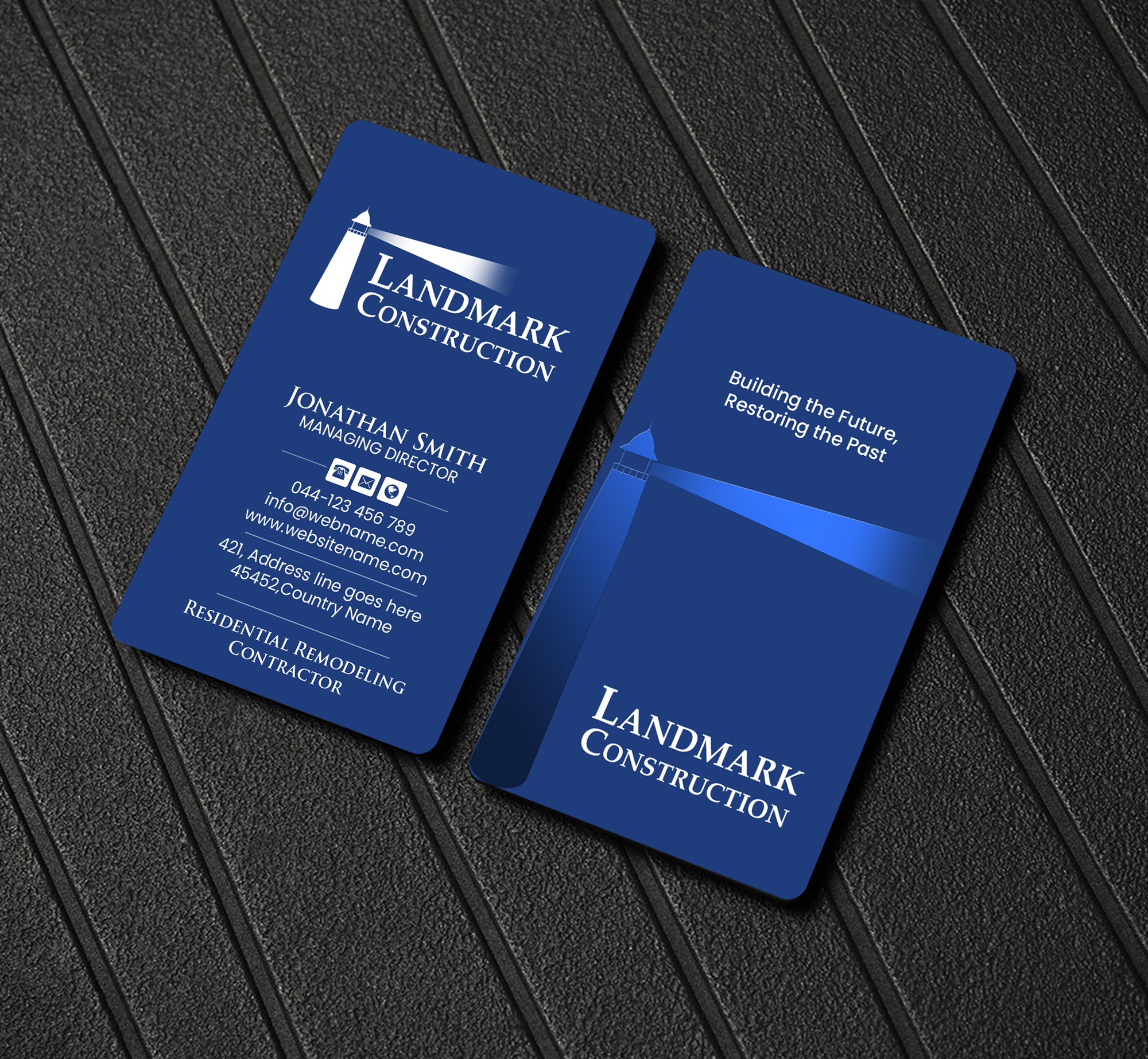 Business Card Design by Creations Box 2015 for Landmark Construction | Design #33049419