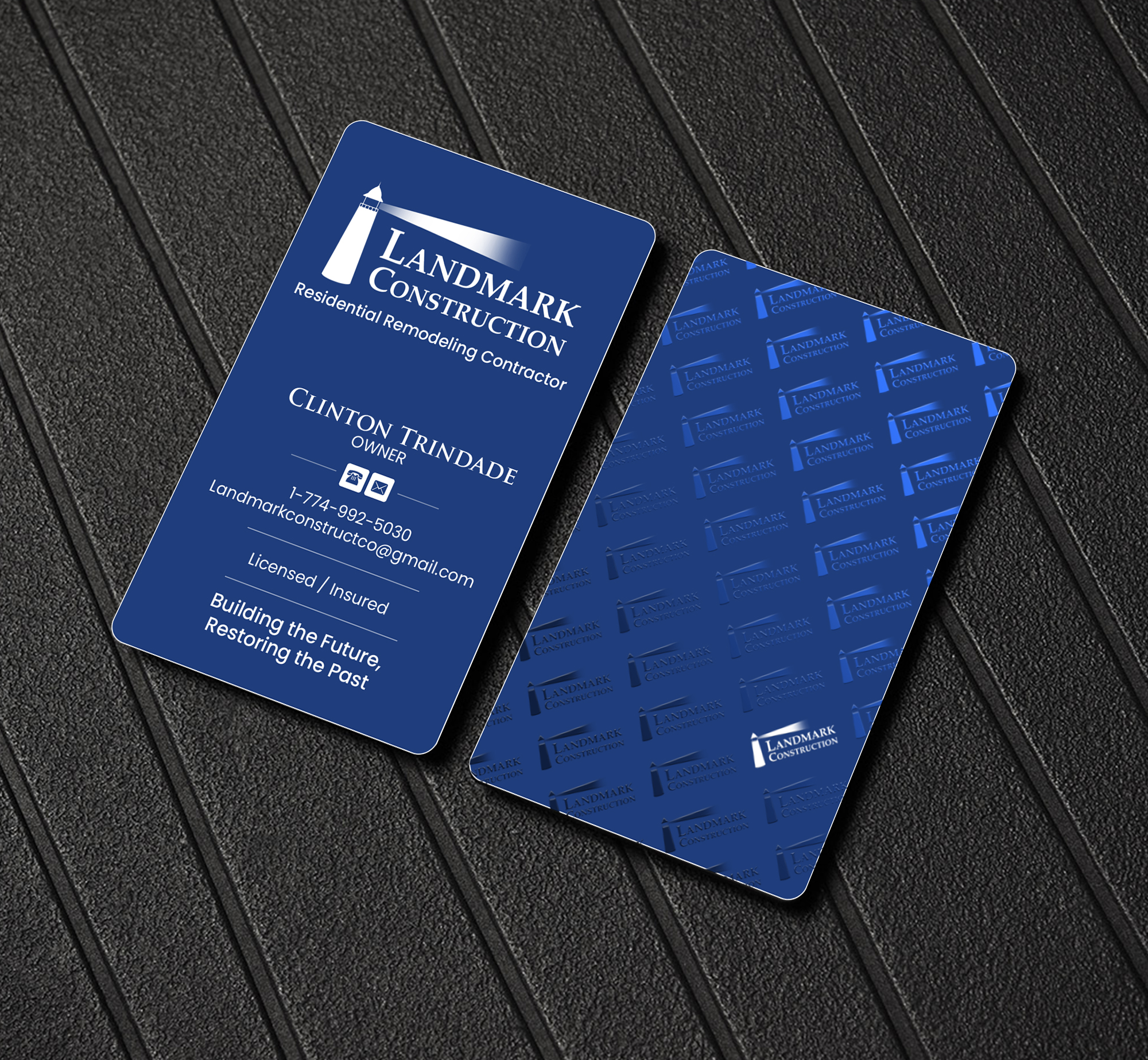 Design de Carte de Visite par Creations Box 2015 pour Landmark Construction | Design : #33055386