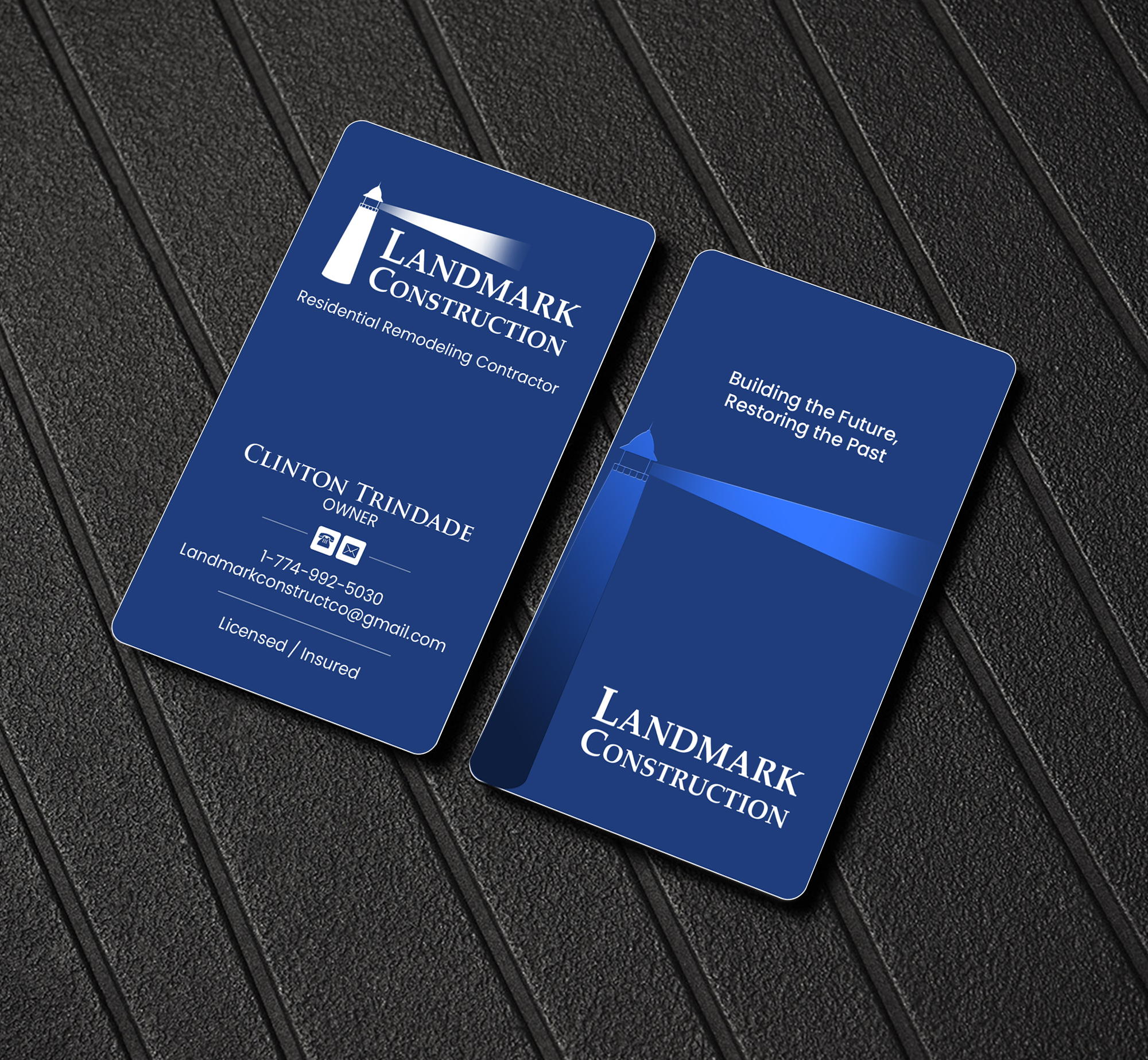 Business Card Design by Creations Box 2015 for Landmark Construction | Design #33055401