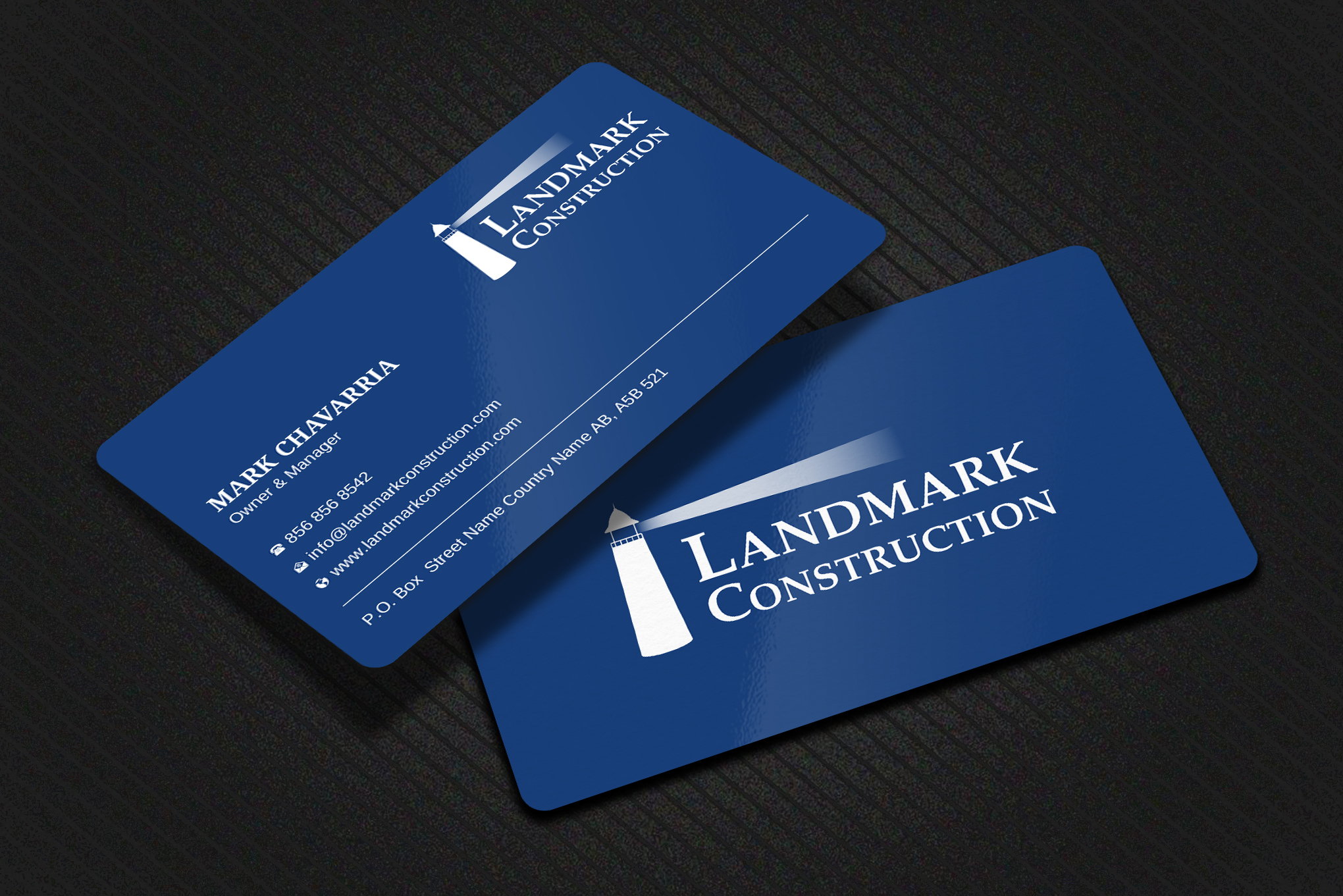 Business Card Design by Uttom 2 for Landmark Construction | Design #33042924