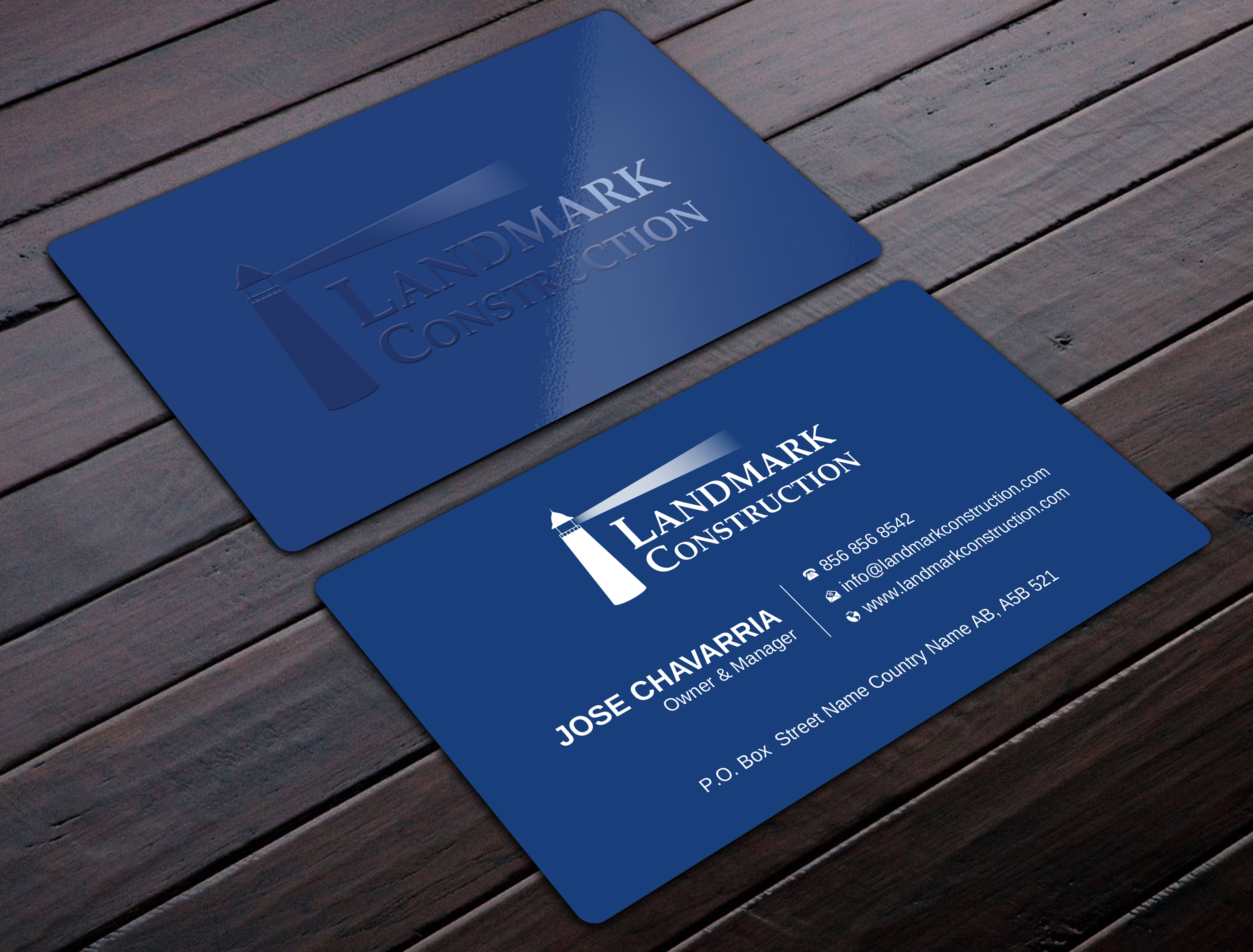 Design de Carte de Visite par Uttom 2 pour Landmark Construction | Design #33043028