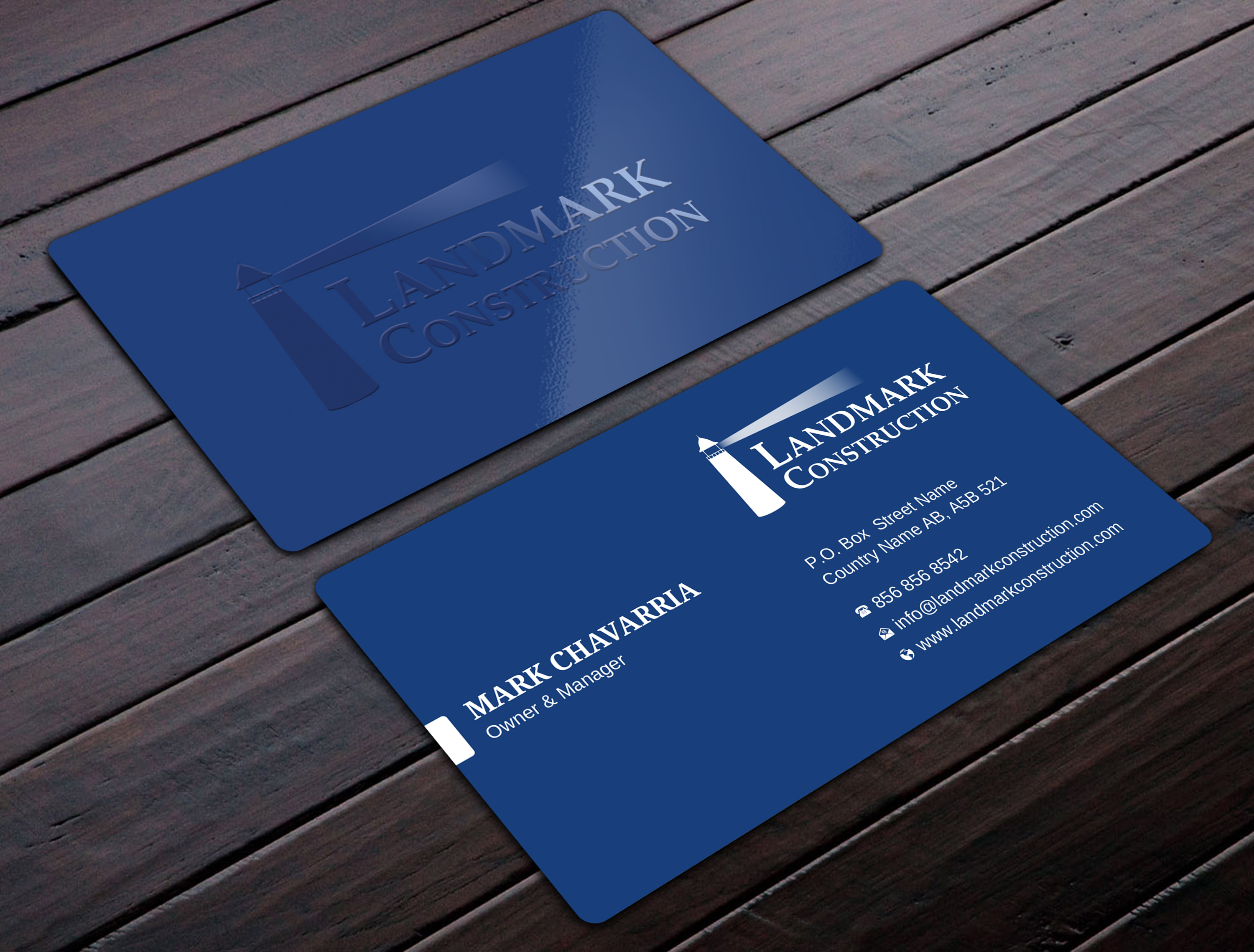 Business Card Design by Uttom 2 for Landmark Construction | Design #33043038