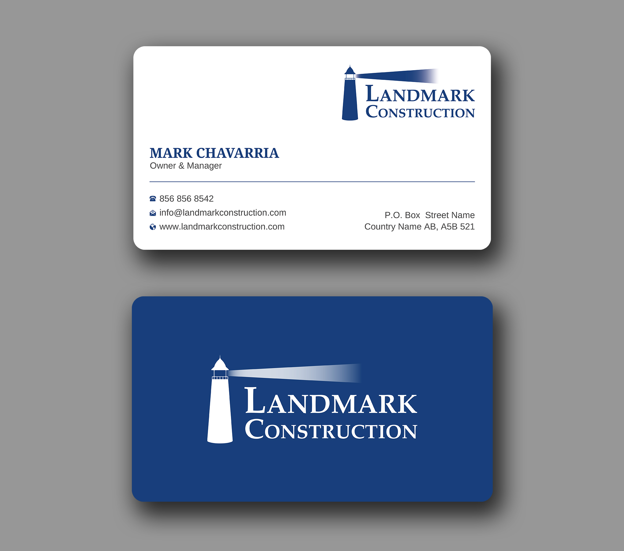Business Card Design by Uttom 2 for Landmark Construction | Design #33043155
