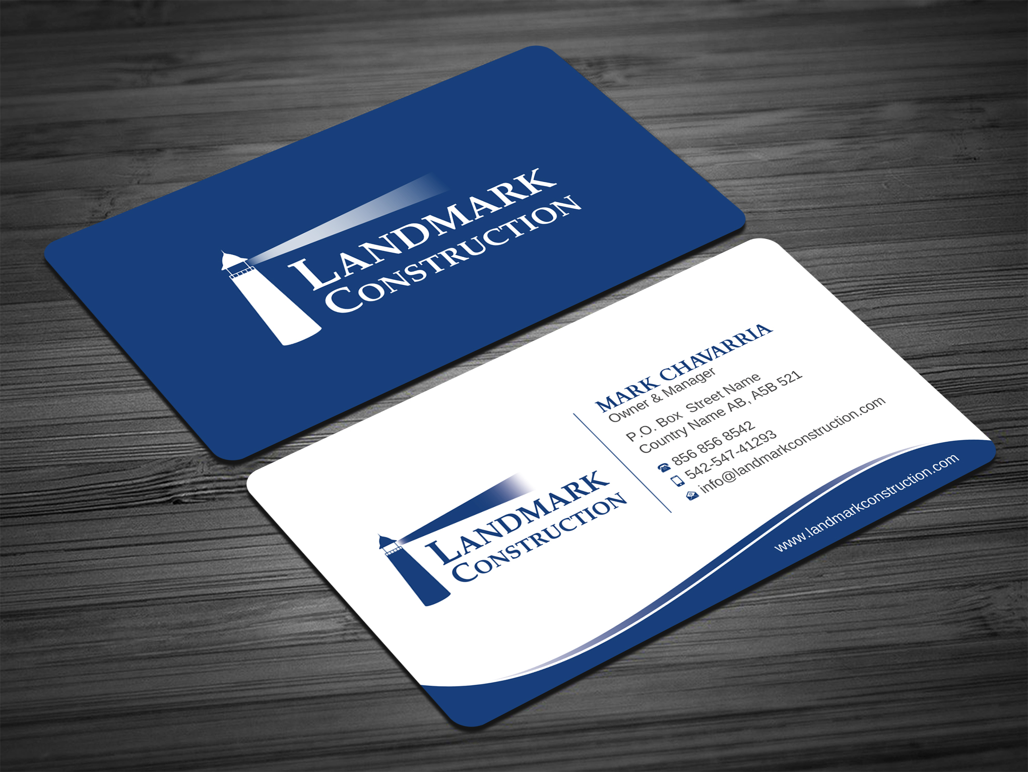 Visitenkarten-Design von Uttom 2 für Landmark Construction | Design #33046346