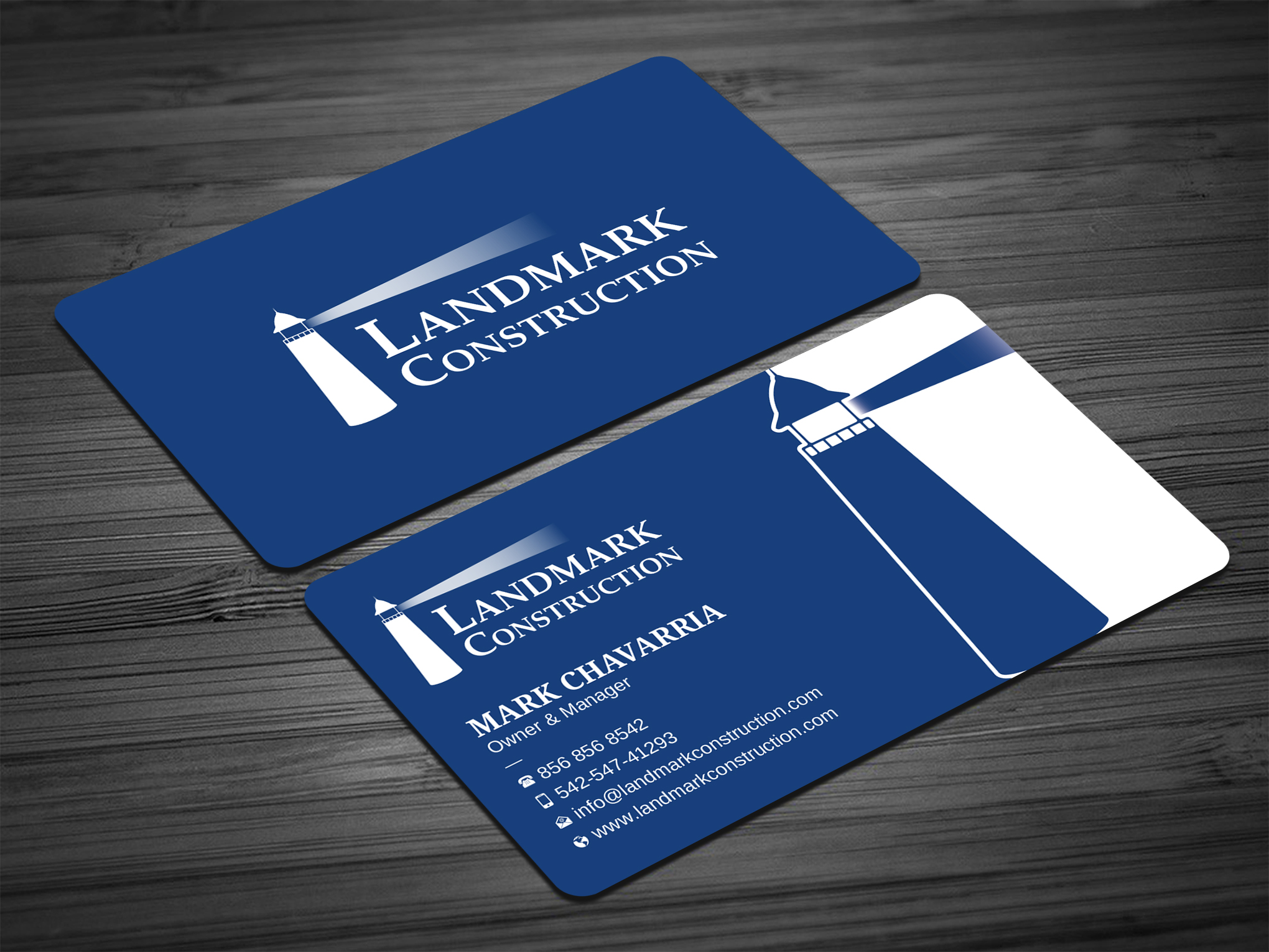 Business Card Design by Uttom 2 for Landmark Construction | Design #33046347