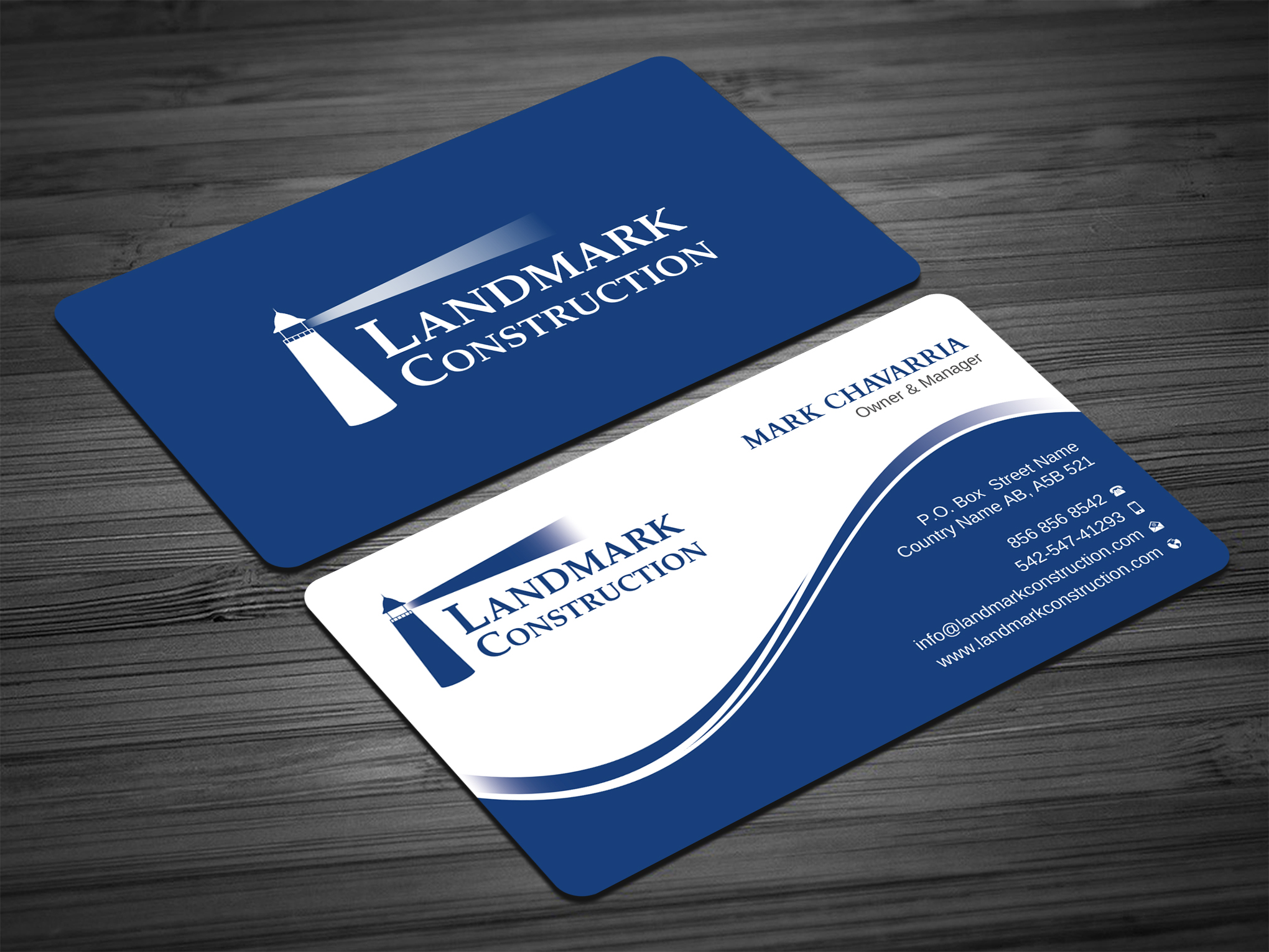 Diseño de Tarjeta de Presentación por Uttom 2 para Landmark Construction | Diseño #33046363