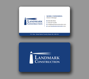 Diseño de Tarjeta de Presentación por Uttom 2 para Landmark Construction | Diseño: #33056791