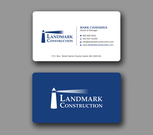 Diseño de Tarjeta de Presentación por Uttom 2 para Landmark Construction | Diseño: #33056792