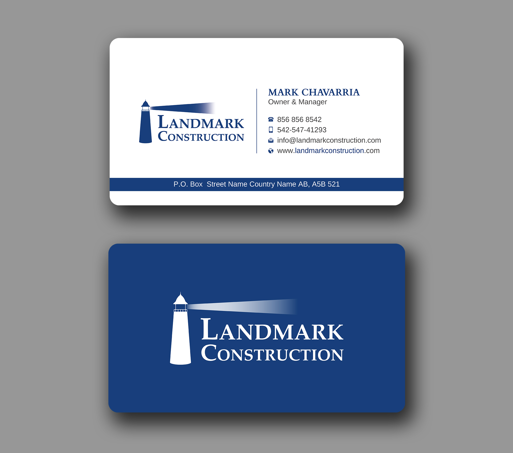 Diseño de Tarjeta de Presentación por Uttom 2 para Landmark Construction | Diseño #33056793