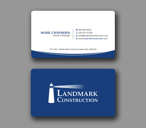Diseño de Tarjeta de Presentación por Uttom 2 para Landmark Construction | Diseño: #33056833