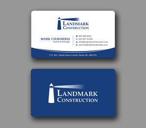 Diseño de Tarjeta de Presentación por Uttom 2 para Landmark Construction | Diseño: #33056835