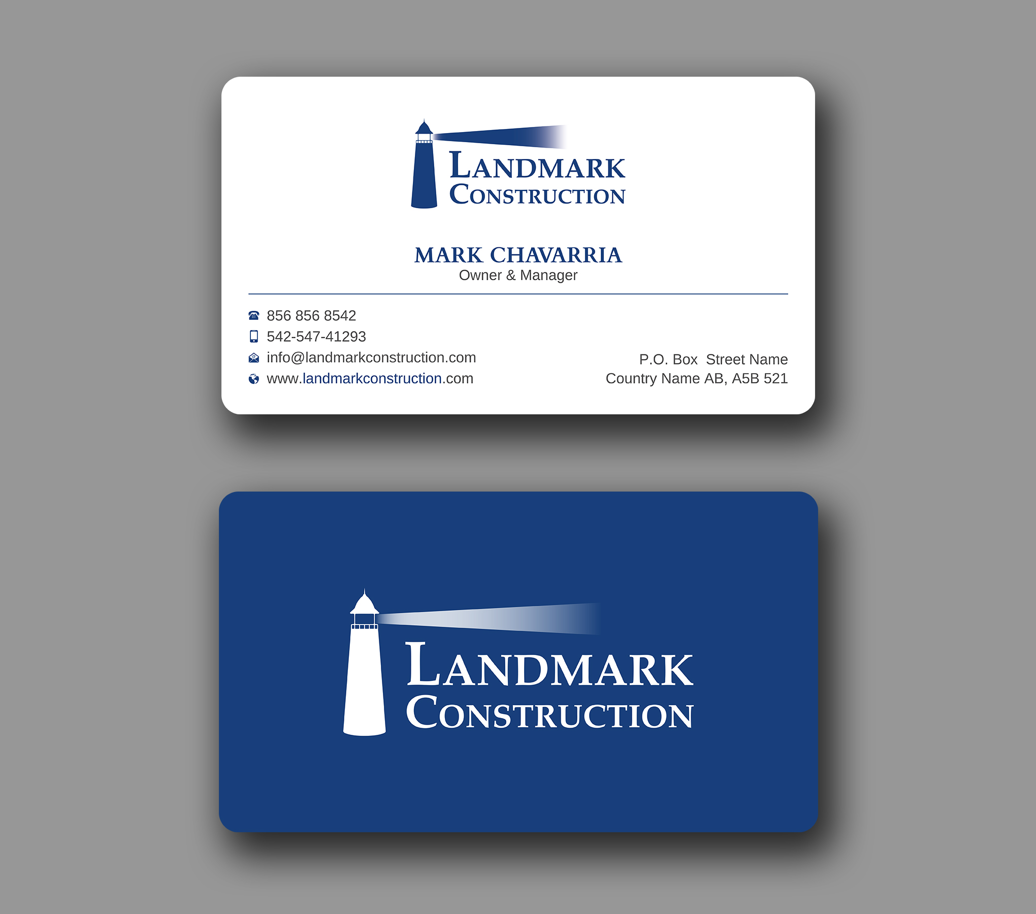 Diseño de Tarjeta de Presentación por Uttom 2 para Landmark Construction | Diseño #33056838