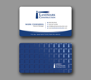 Diseño de Tarjeta de Presentación por Uttom 2 para Landmark Construction | Diseño: #33056839